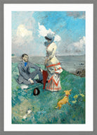 Jean-Louis Forain, Au bord de la mer (1885) — light grey frame