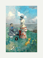 Jean-Louis Forain, Au bord de la mer (1885) — rolled canvas