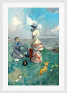Jean-Louis Forain, Au bord de la mer (1885) — white frame