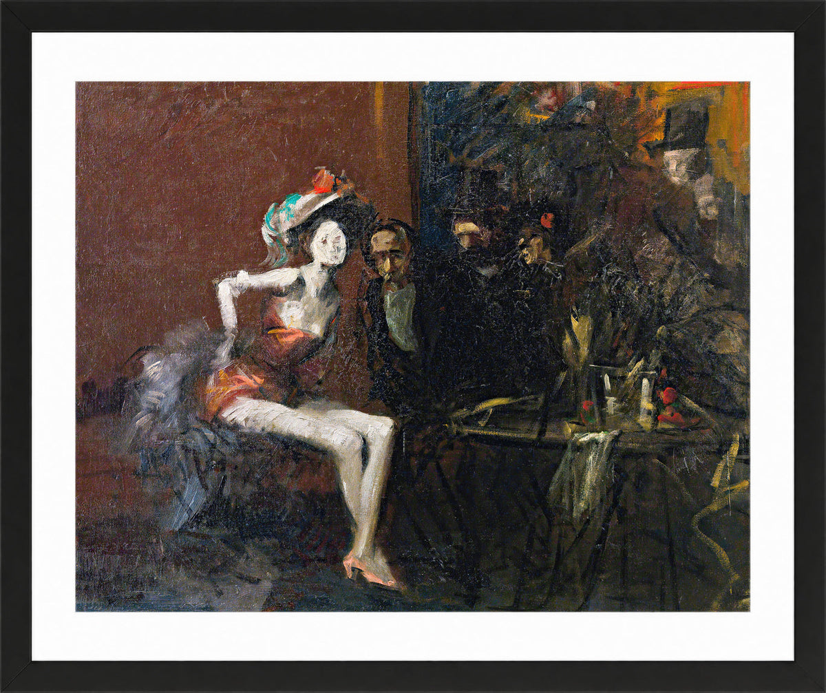 Jean-Louis Forain, Au Café (circa 1920) — black frame