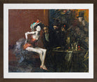 Jean-Louis Forain, Au Café (circa 1920) — brown frame