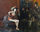 Jean-Louis Forain, Au Café (circa 1920) — unframed
