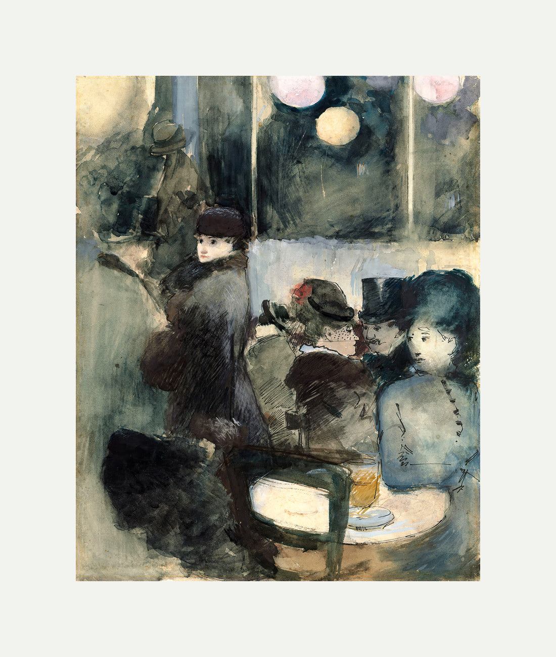Jean-Louis Forain, Au café — rolled canvas