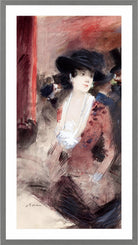 Jean-Louis Forain, Au foyer du théâtre (1883) — light grey frame