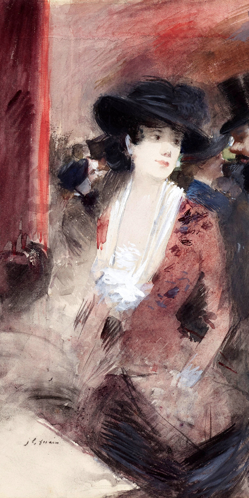 Jean-Louis Forain, Au foyer du théâtre (1883) — unframed