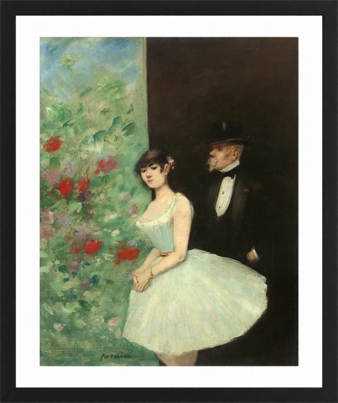 Jean-Louis Forain, Behind the Scenes (circa 1880) — black frame