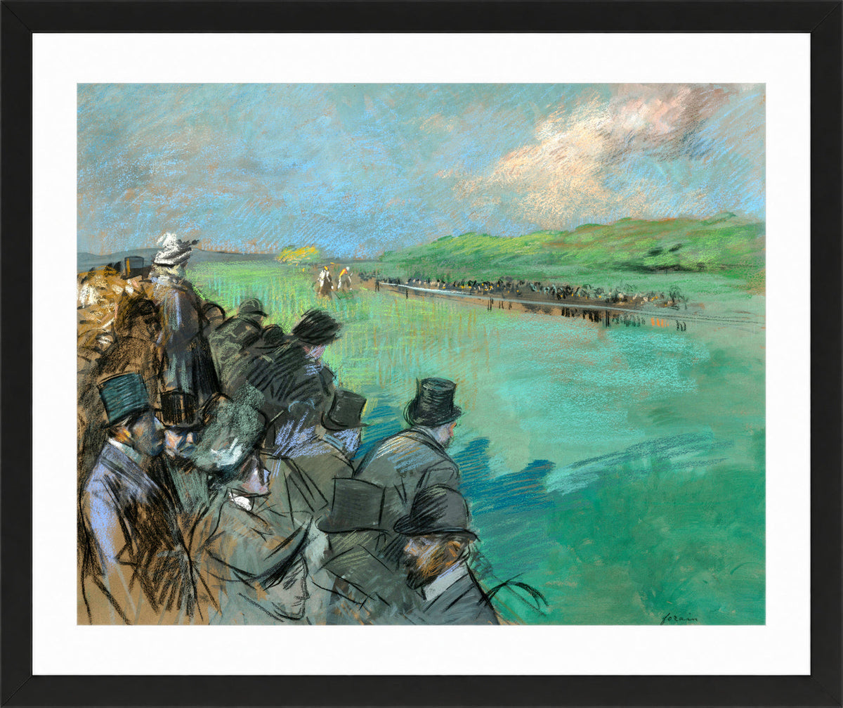 Jean-Louis Forain, Champ de courses (circa 1895–1900) — black frame