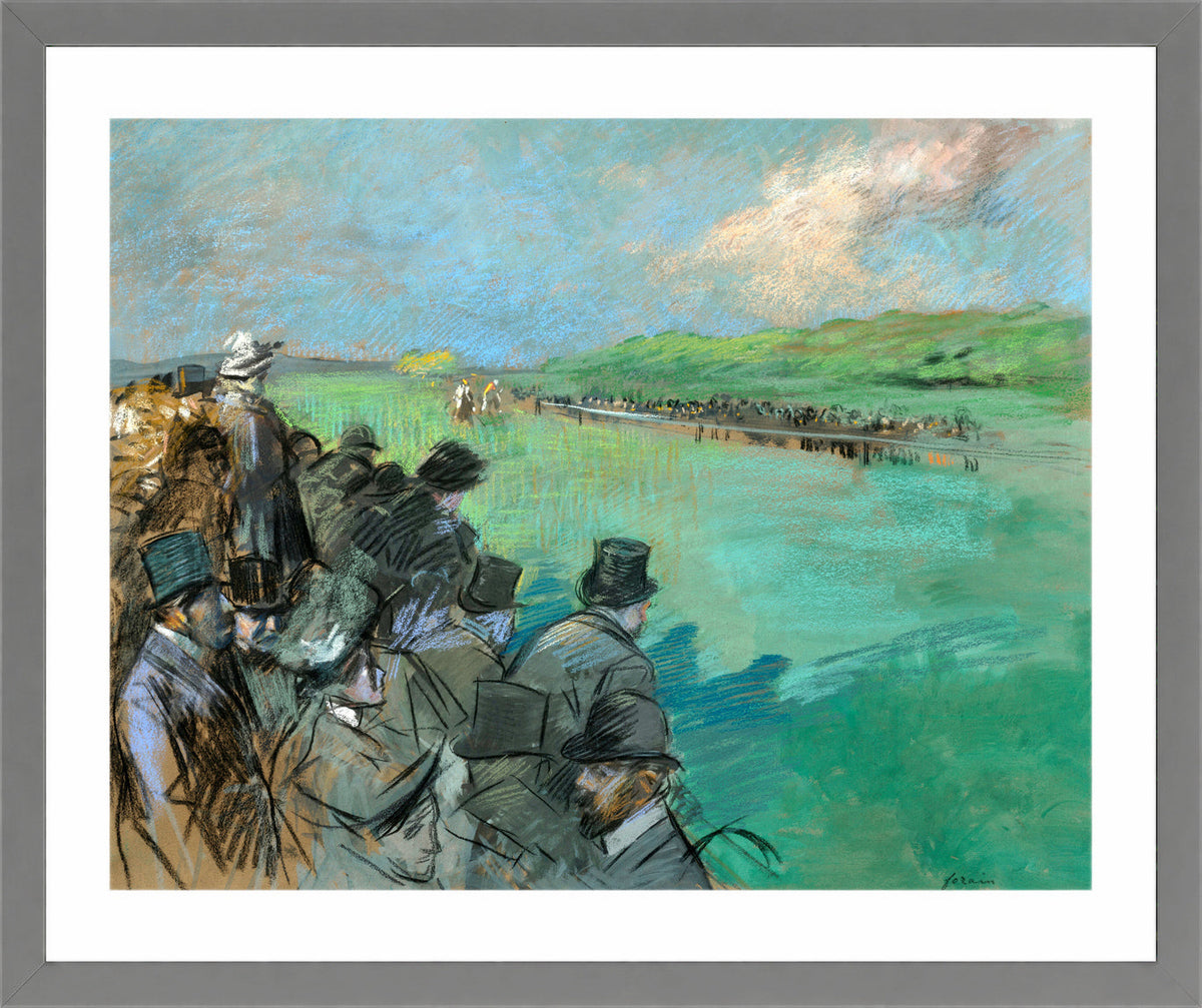 Jean-Louis Forain, Champ de courses (circa 1895–1900) — light grey frame