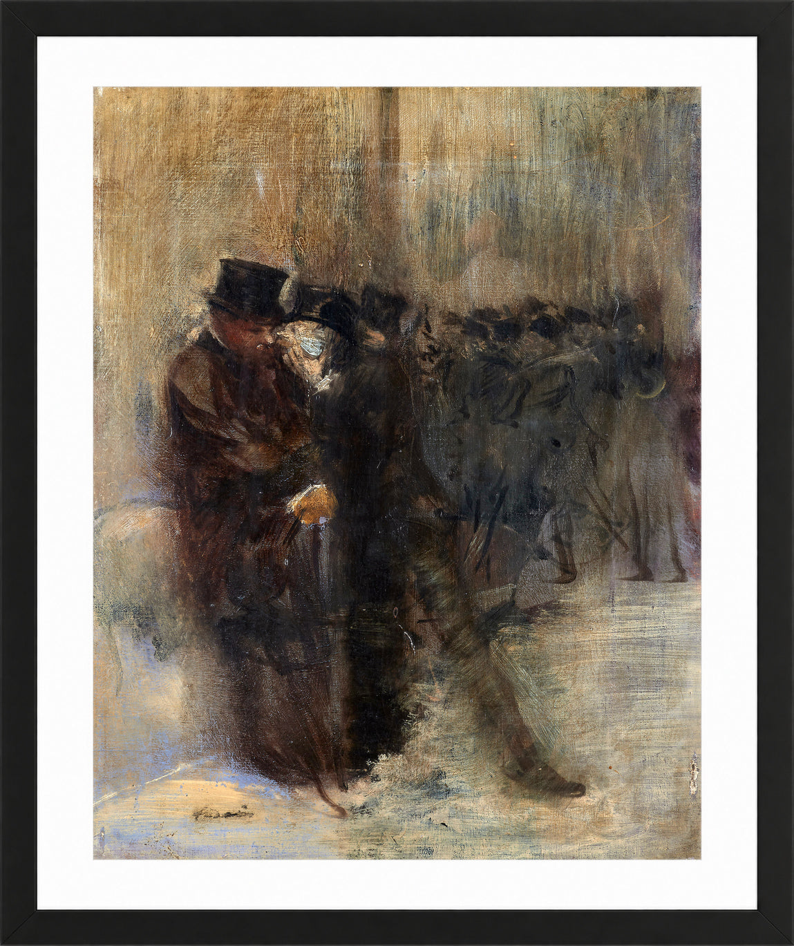 Jean-Louis Forain, Confidences dans les coulisses à l’Opéra (circa 1880) — black frame