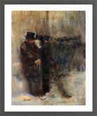 Jean-Louis Forain, Confidences dans les coulisses à l’Opéra (circa 1880) — dark grey frame
