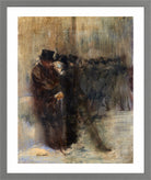 Jean-Louis Forain, Confidences dans les coulisses à l’Opéra (circa 1880) — light grey frame