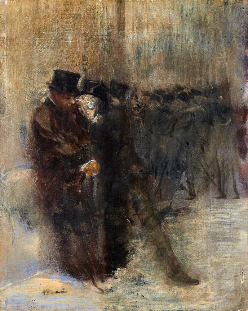 Jean-Louis Forain, Confidences dans les coulisses à l’Opéra (circa 1880) — unframed
