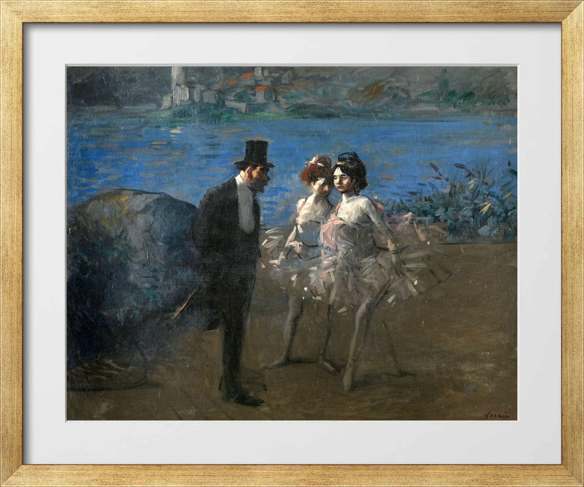 Jean-Louis Forain, Dancers — gold frame