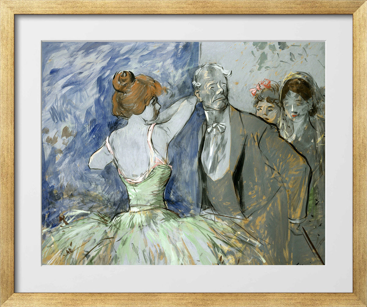 Jean-Louis Forain, Dans les coulisses — gold frame