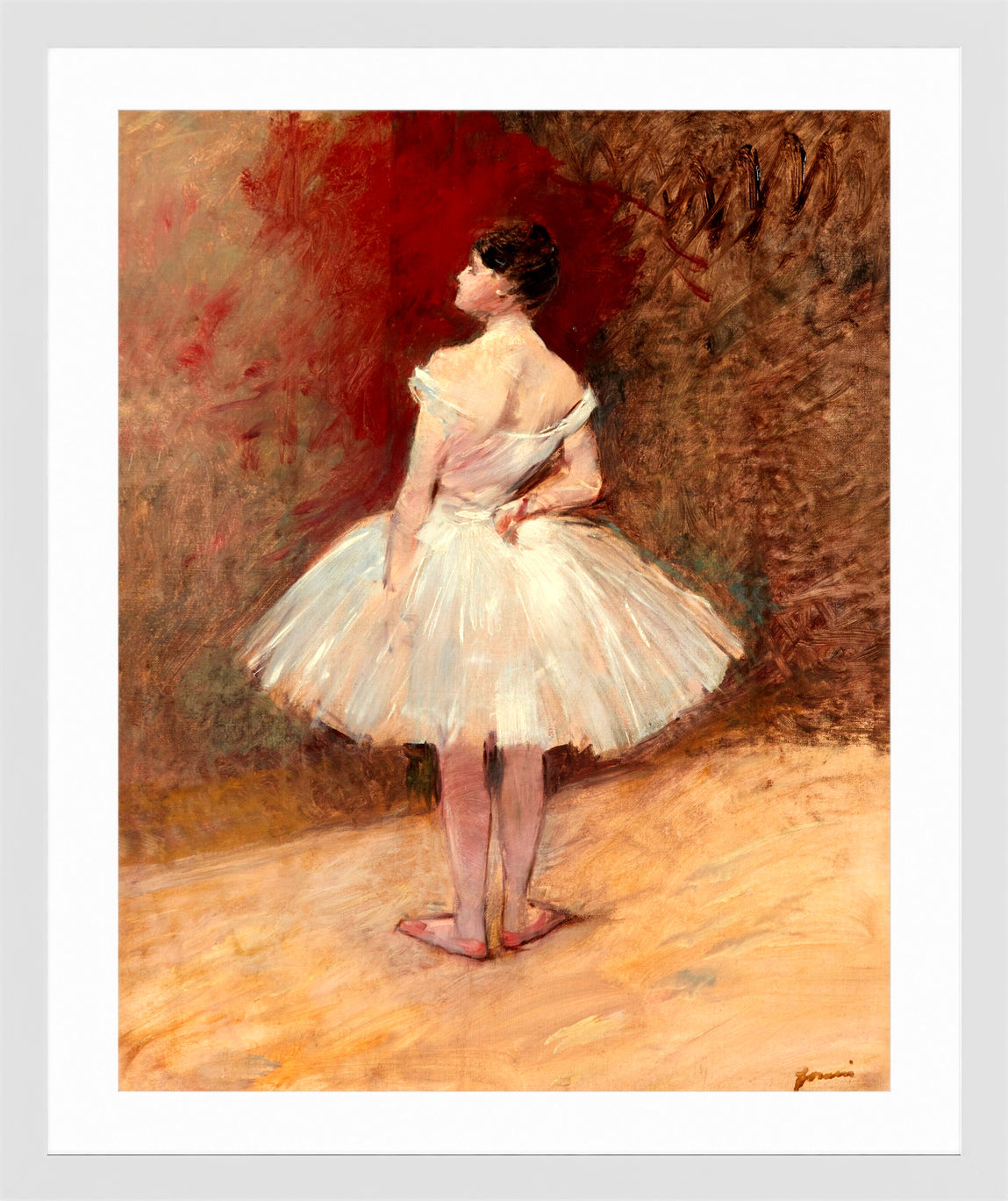 Jean-Louis Forain, Danseuse debout — white frame