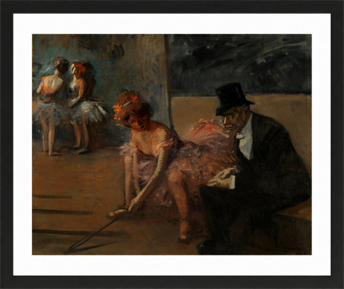 Jean-Louis Forain, Danseuse et admirateur derrière la scène (1903) — black frame