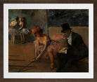 Jean-Louis Forain, Danseuse et admirateur derrière la scène (1903) — brown frame