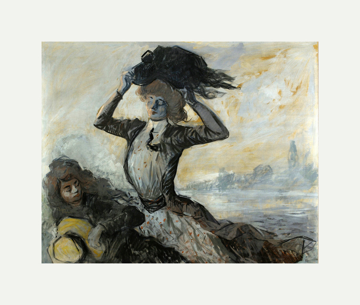 Jean-Louis Forain, Départ, le coup de vent (1900) — rolled canvas