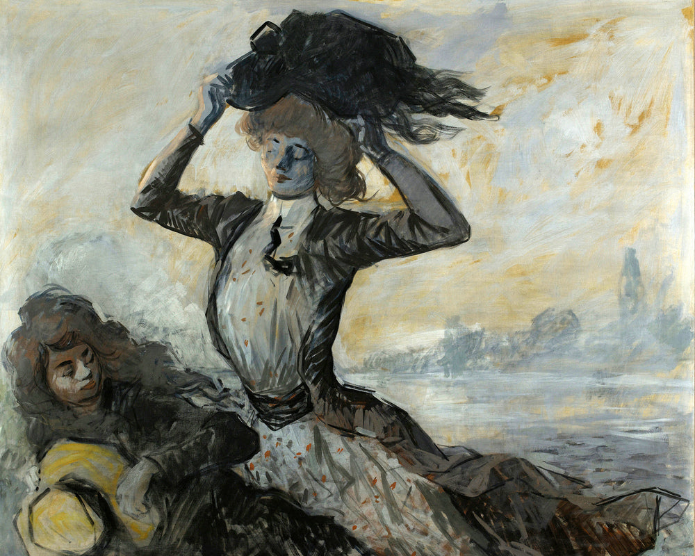 Jean-Louis Forain, Départ, le coup de vent (1900) — unframed