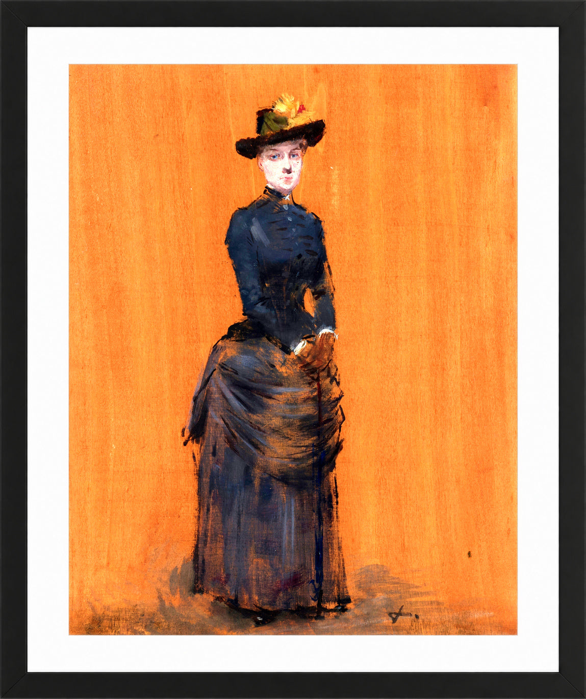 Jean-Louis Forain, Femme élégante (circa 1885) — black frame