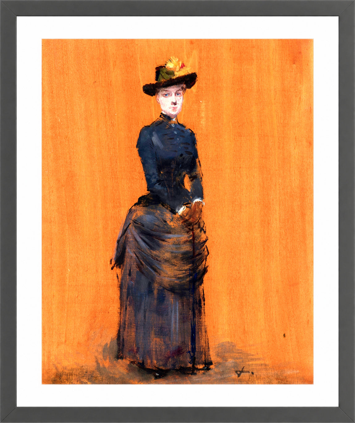 Jean-Louis Forain, Femme élégante (circa 1885) — dark grey frame