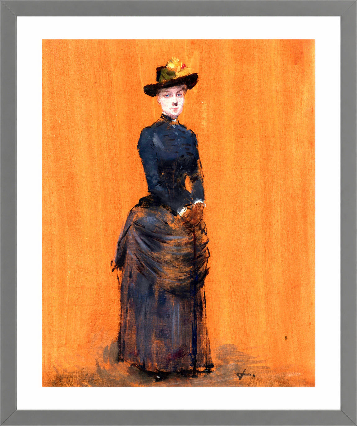 Jean-Louis Forain, Femme élégante (circa 1885) — light grey frame