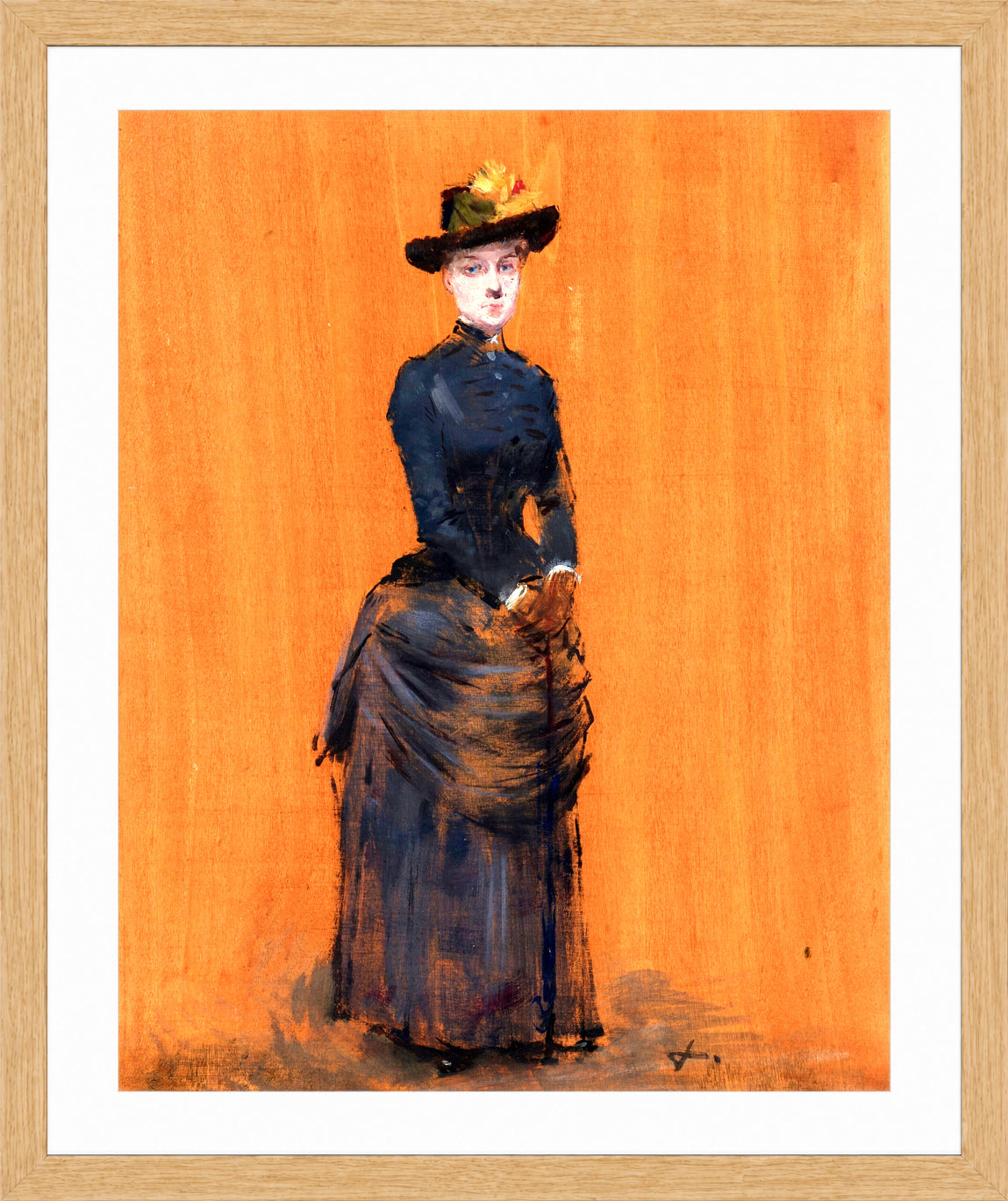 Jean-Louis Forain, Femme élégante (circa 1885) — oak frame