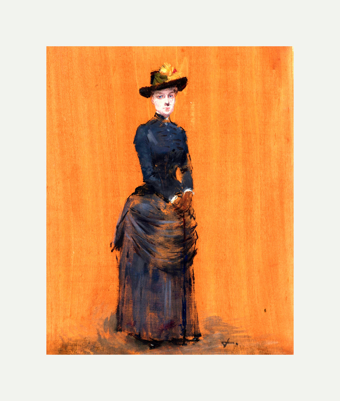 Jean-Louis Forain, Femme élégante (circa 1885) — rolled canvas