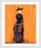 Jean-Louis Forain, Femme élégante (circa 1885) — white frame