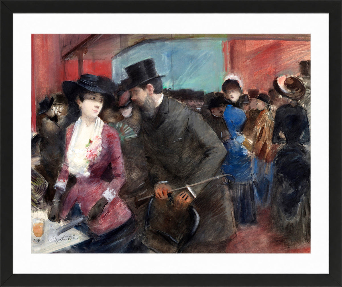 Jean-Louis Forain, Folies Bergère (1882) — black frame