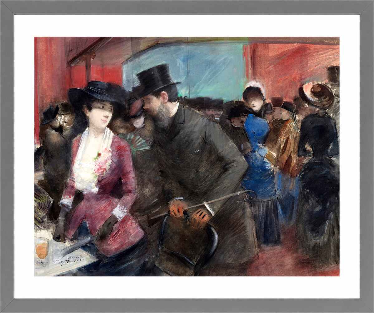 Jean-Louis Forain, Folies Bergère (1882) — light grey frame