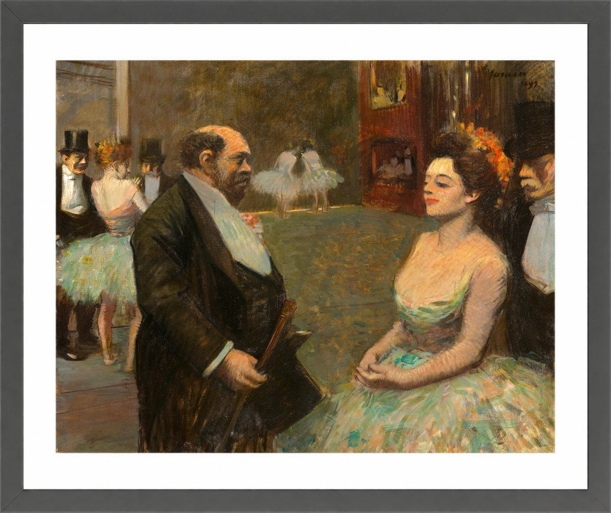 Jean-Louis Forain, In the Wings (1899) — dark grey frame