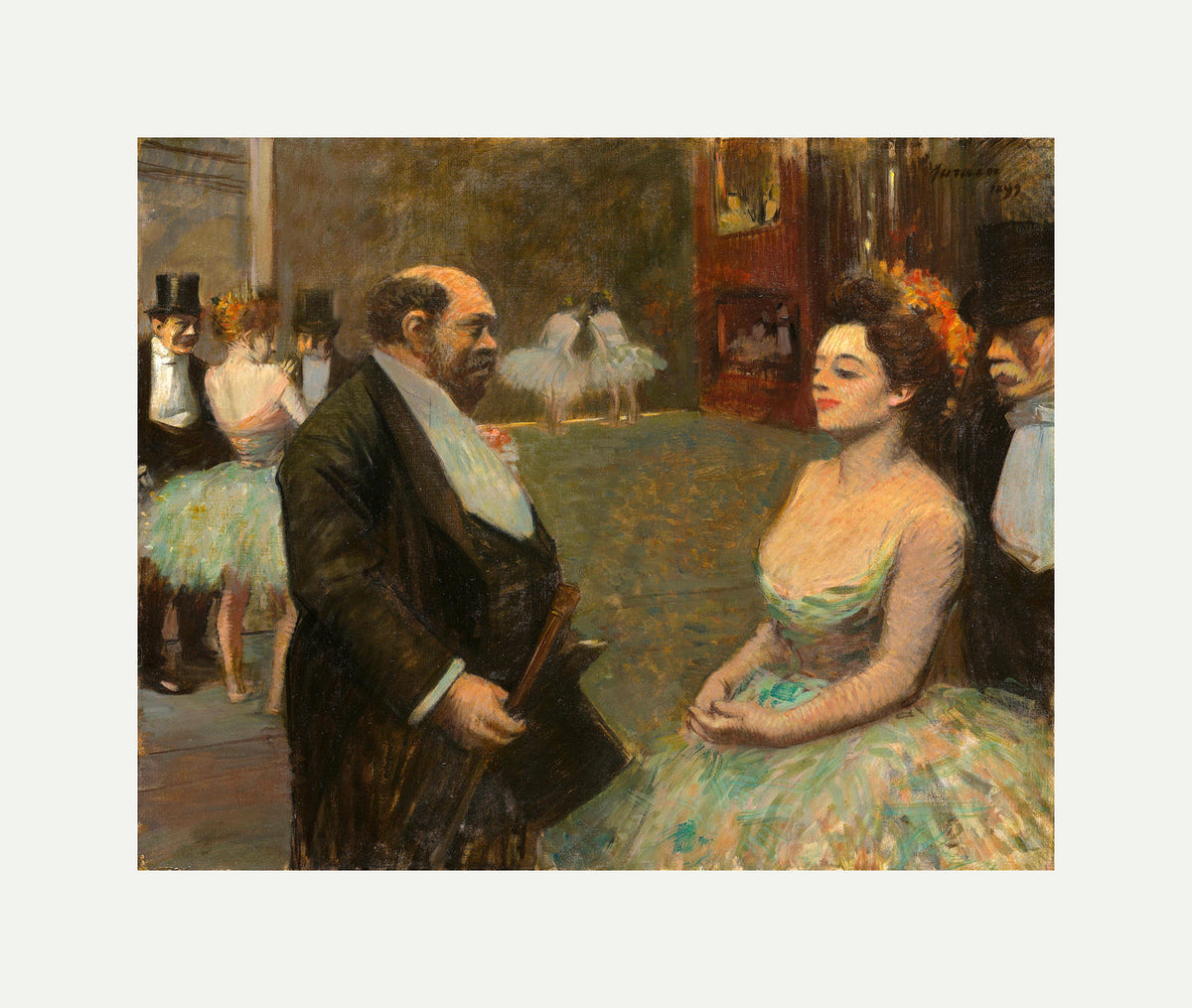 Jean-Louis Forain, In the Wings (1899) — rolled canvas