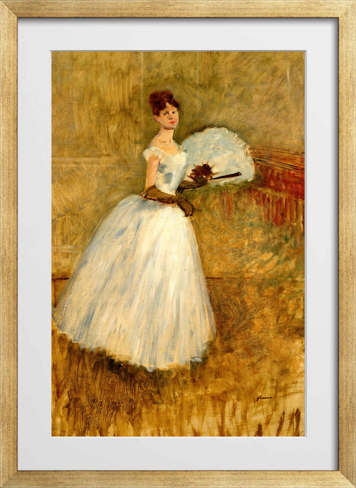 Jean-Louis Forain, Isa Tyde, La belle Irlandaise (circa 1890) — gold frame