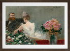 Jean-Louis Forain, La loge fleurie (1885) — brown frame