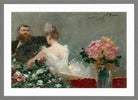 Jean-Louis Forain, La loge fleurie (1885) — light grey frame
