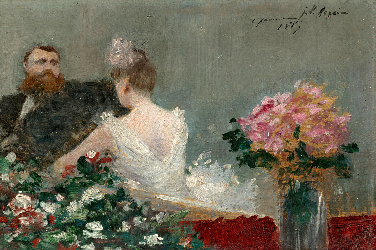 Jean-Louis Forain, La loge fleurie (1885) — unframed