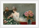 Jean-Louis Forain, La loge fleurie (1885) — white frame