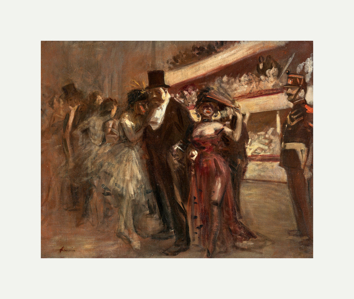 Jean-Louis Forain, La scène d’Opéra (circa 1910) — rolled canvas