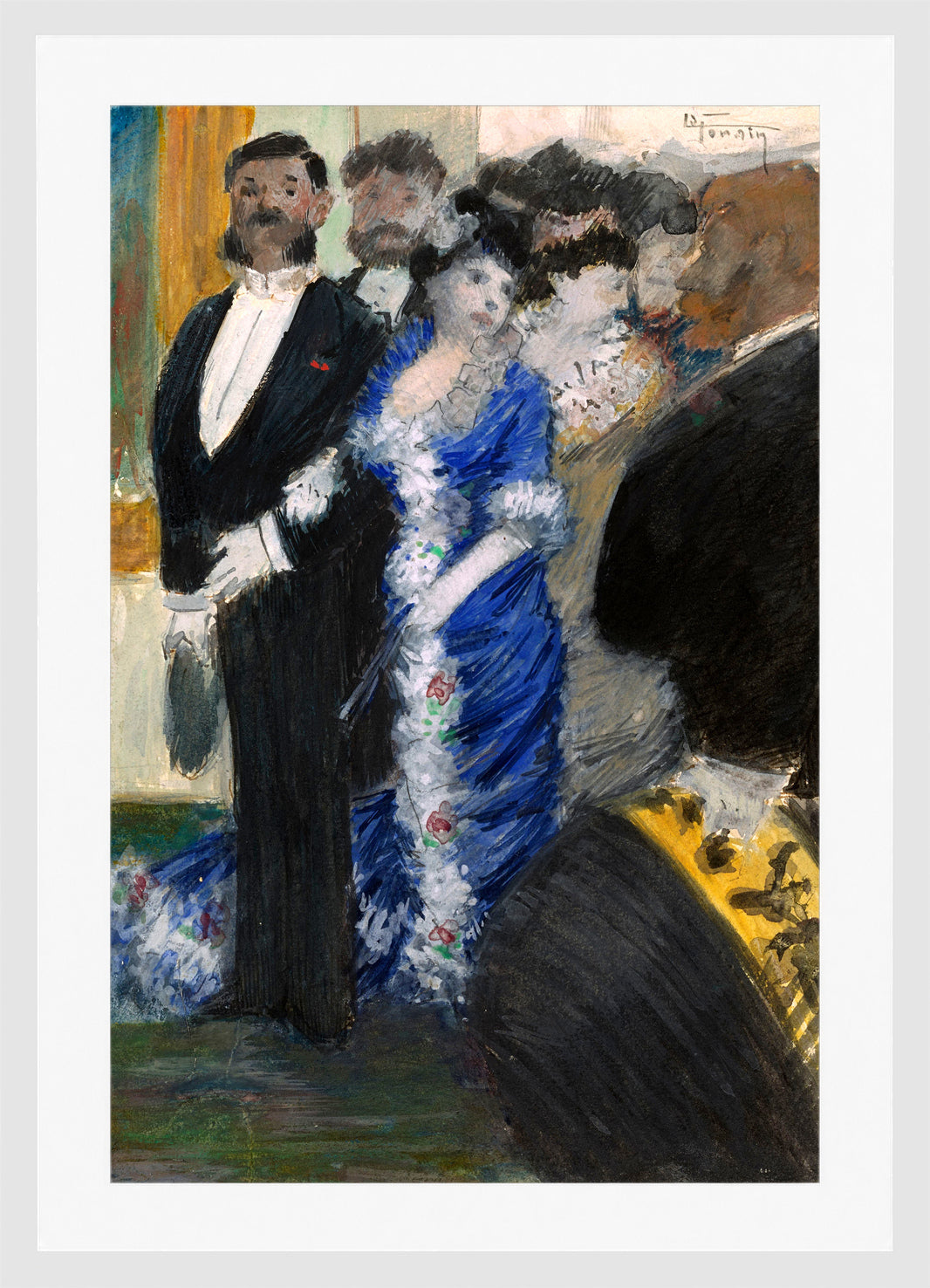 Jean-Louis Forain, La Sortie du Théâtre — white frame