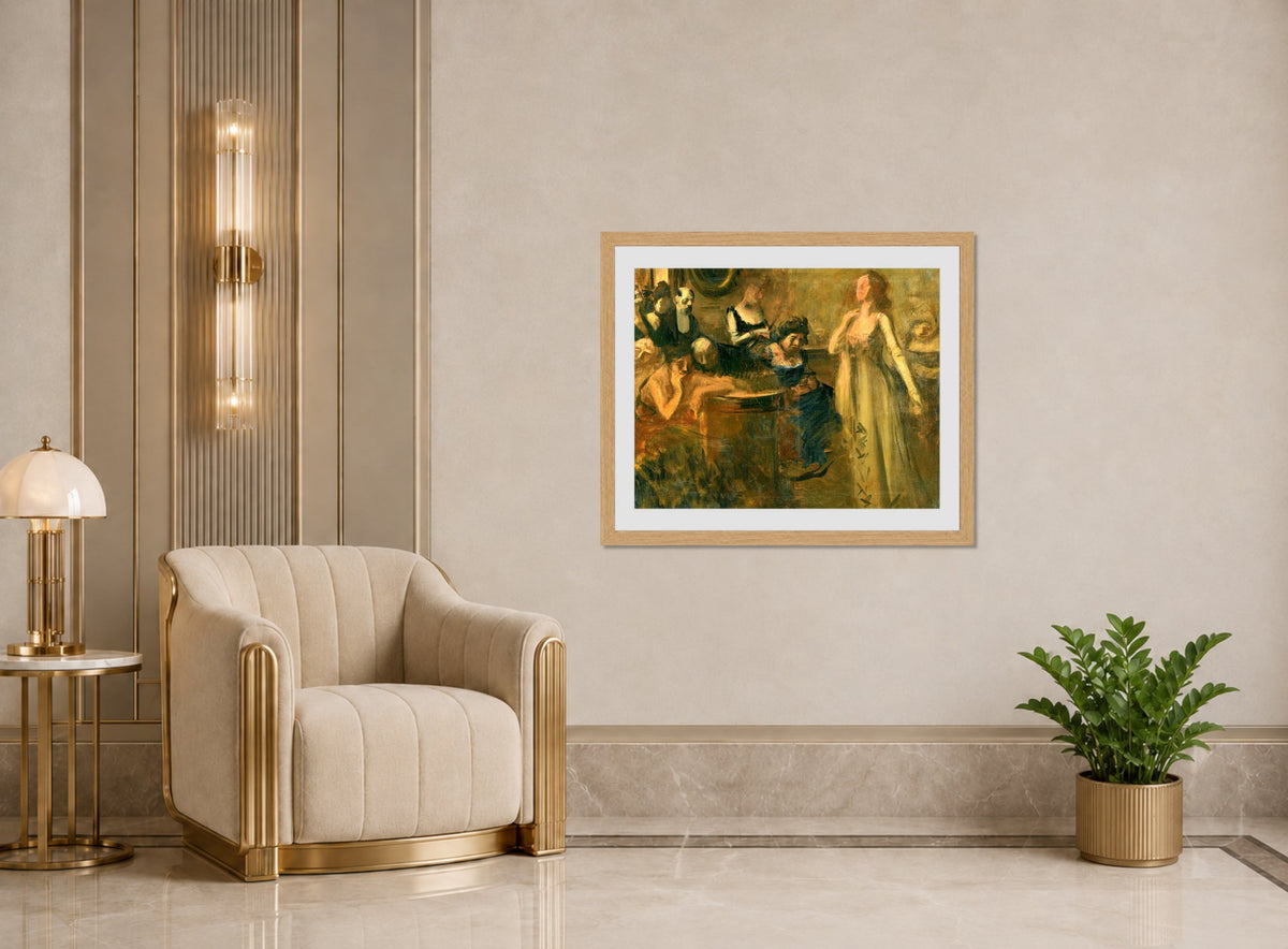 Jean-Louis Forain, Le Récital (circa 1900) — art deco roomset