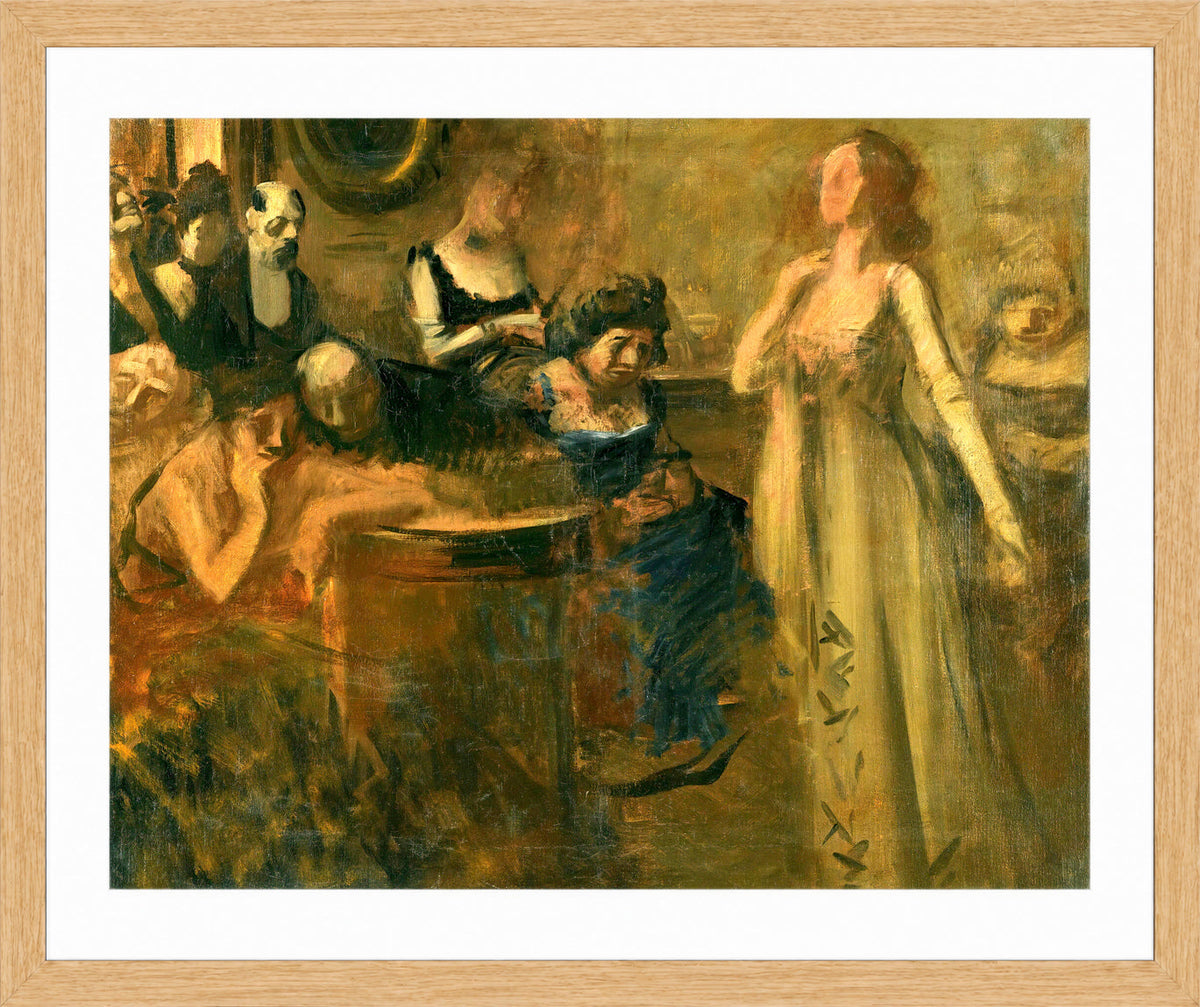 Jean-Louis Forain, Le Récital (circa 1900) — oak frame