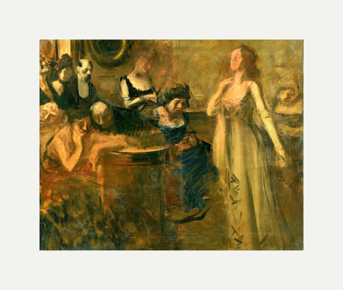 Jean-Louis Forain, Le Récital (circa 1900) — rolled canvas