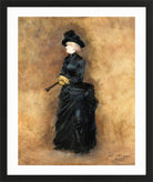 Jean-Louis Forain, L’élégante à l’éventail (circa 1890) — black frame