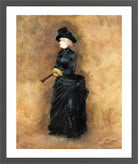 Jean-Louis Forain, L’élégante à l’éventail (circa 1890) — dark grey frame