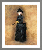 Jean-Louis Forain, L’élégante à l’éventail (circa 1890) — light grey frame
