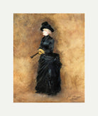 Jean-Louis Forain, L’élégante à l’éventail (circa 1890) — rolled canvas