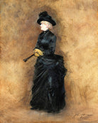 Jean-Louis Forain, L’élégante à l’éventail (circa 1890) — unframed
