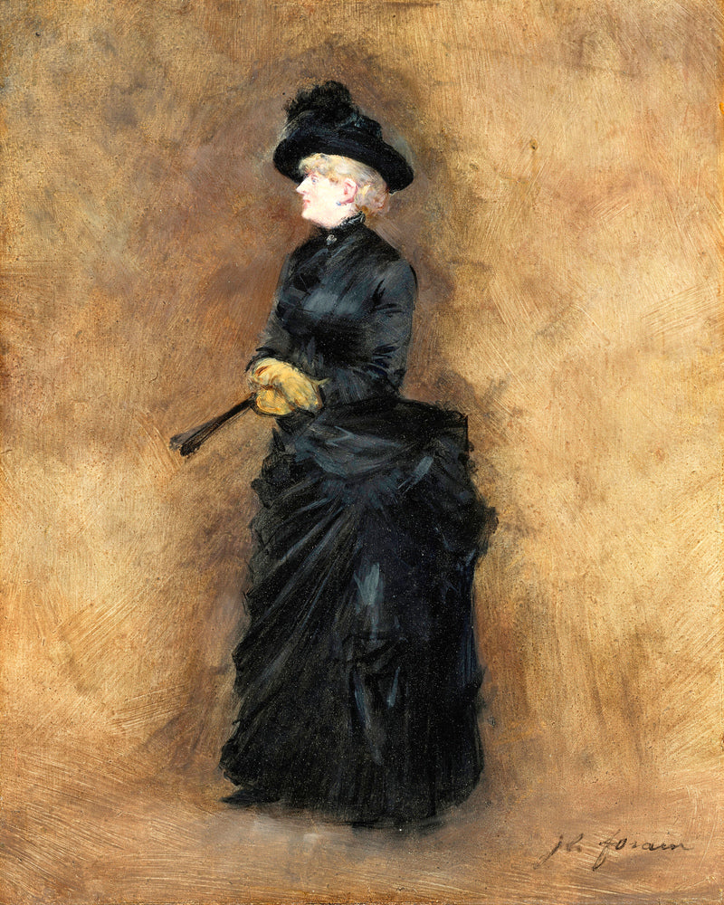 Jean-Louis Forain, L’élégante à l’éventail (circa 1890) — unframed