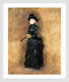 Jean-Louis Forain, L’élégante à l’éventail (circa 1890) — white frame